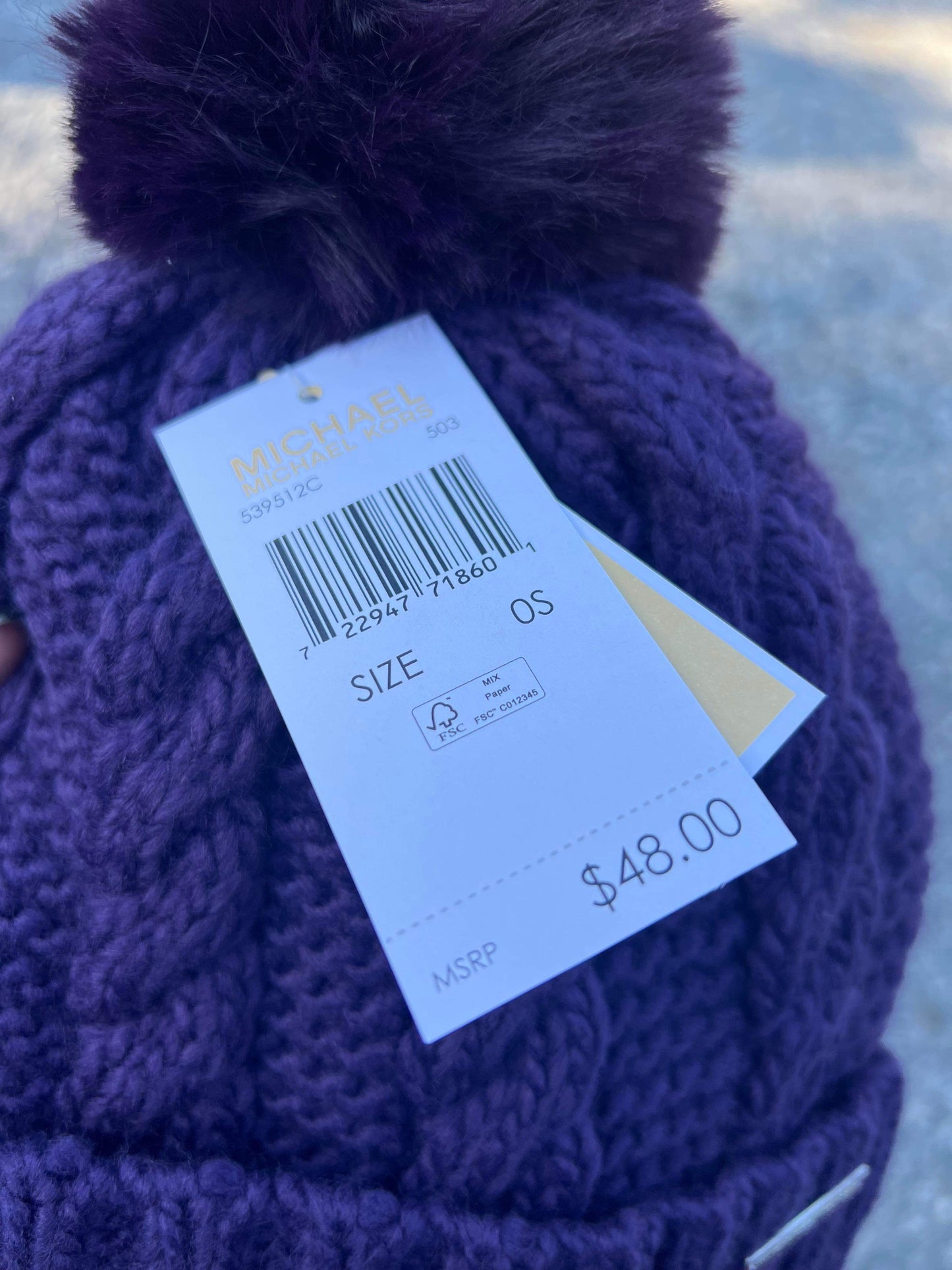 MK - Pom Pom Knit Beanie