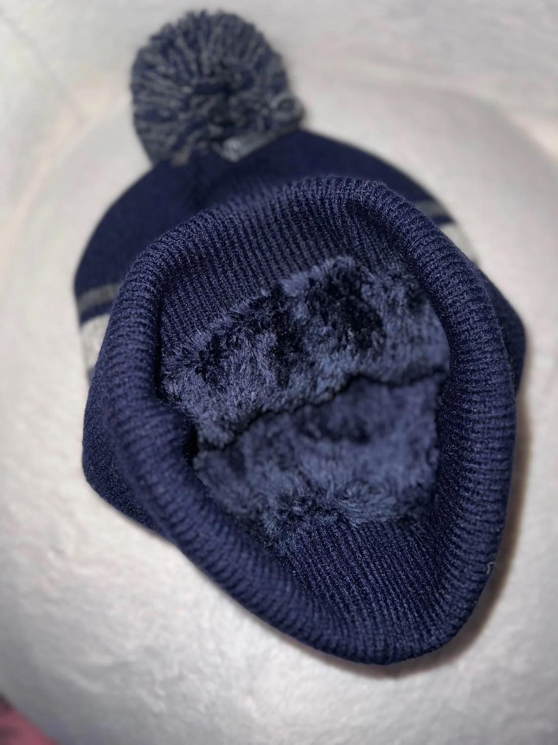 College Football - Faux Fur Pom Beanies
