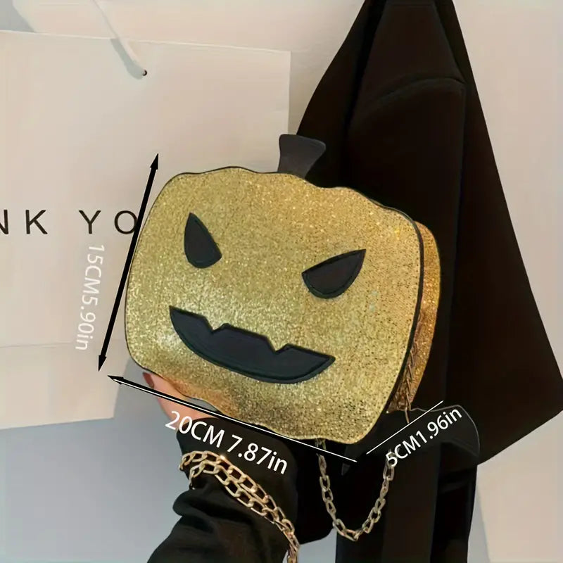 Pumpkin Glitter Crossbody