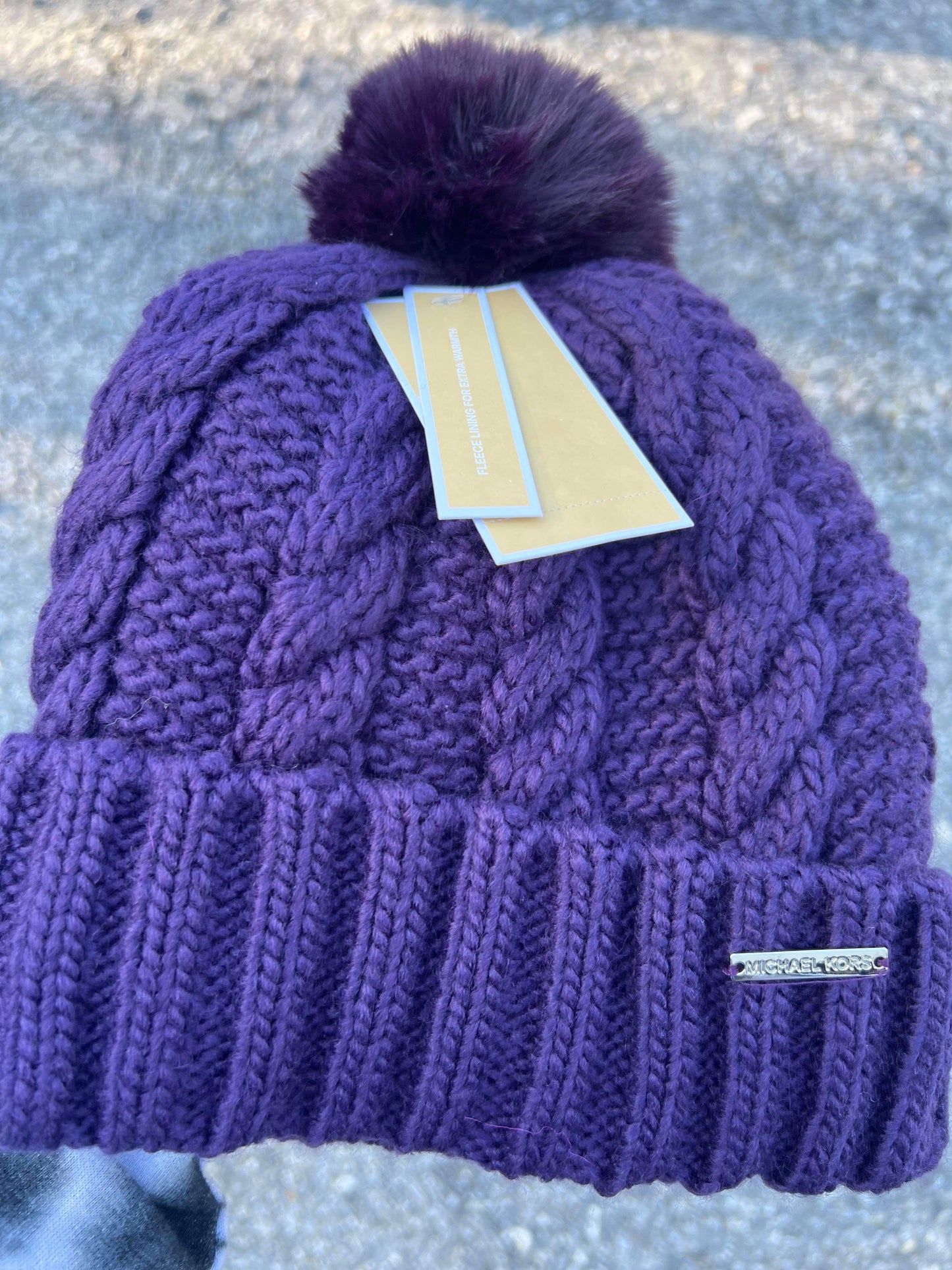 MK - Pom Pom Knit Beanie