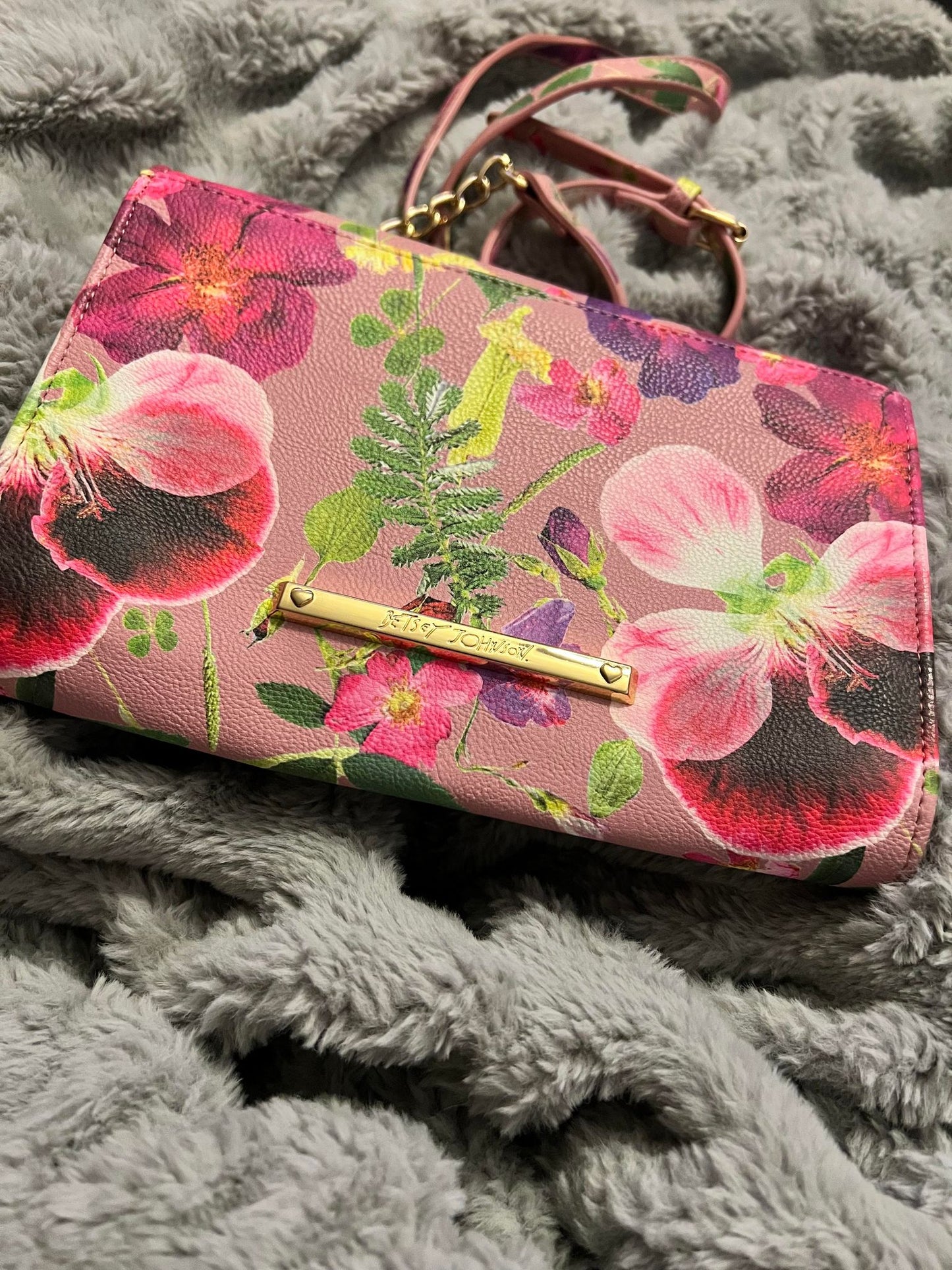 Betsy Johnson Floral Crossbody with Bow