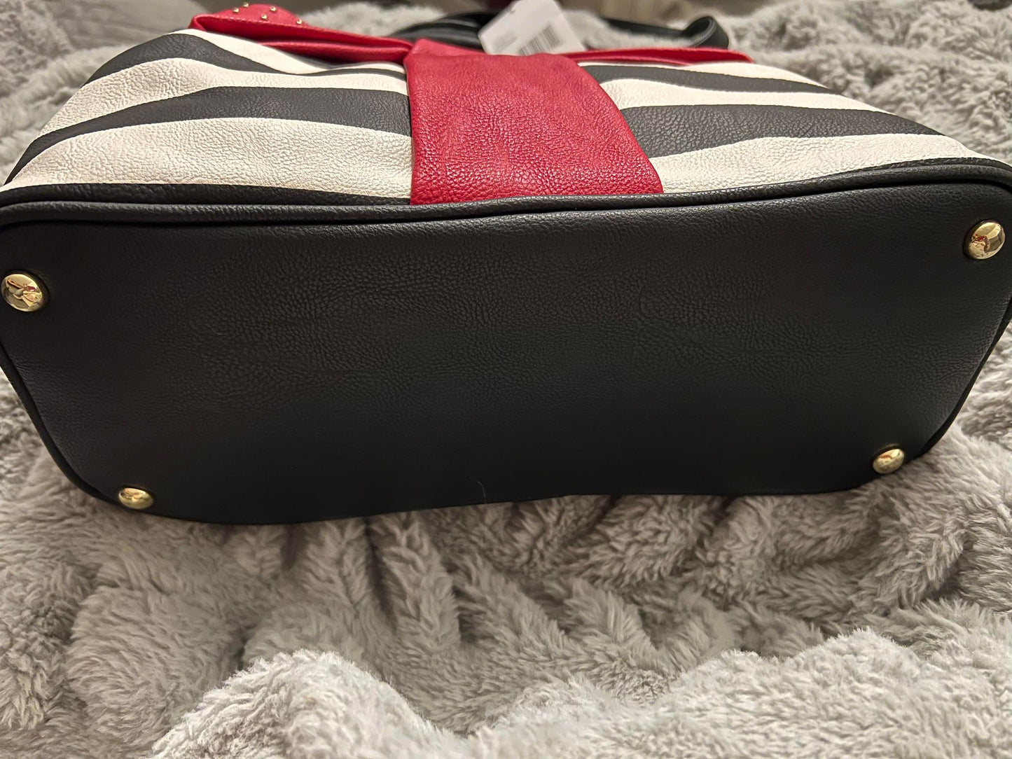 Betsy Johnson Striped Bow Handbag