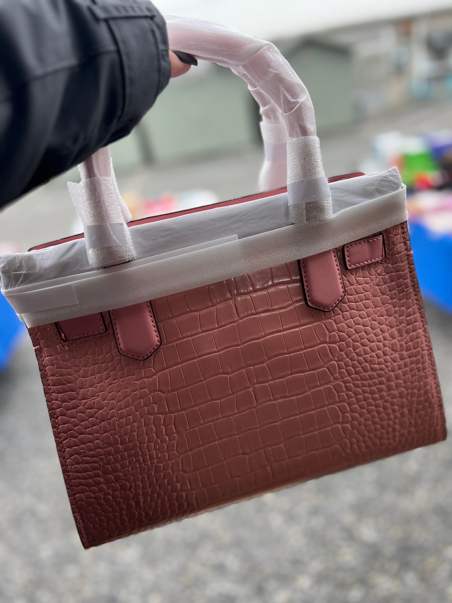 MK - Satchel Croc Crossbody