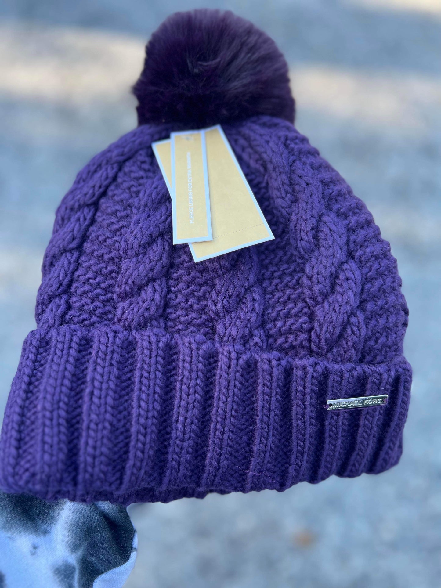 MK - Pom Pom Knit Beanie