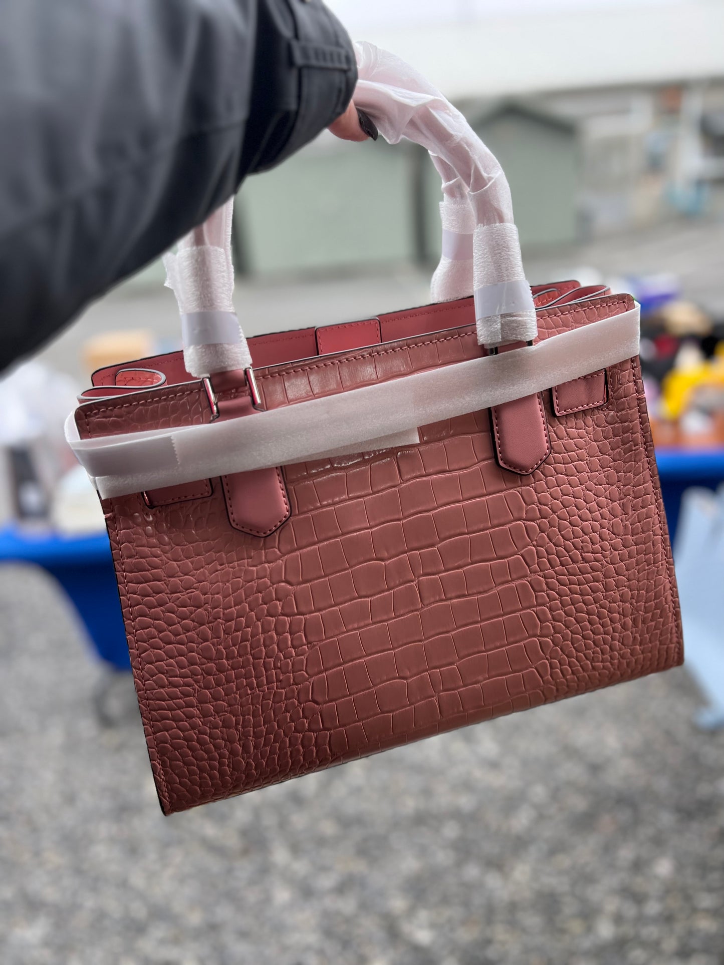 MK - Satchel Croc Crossbody