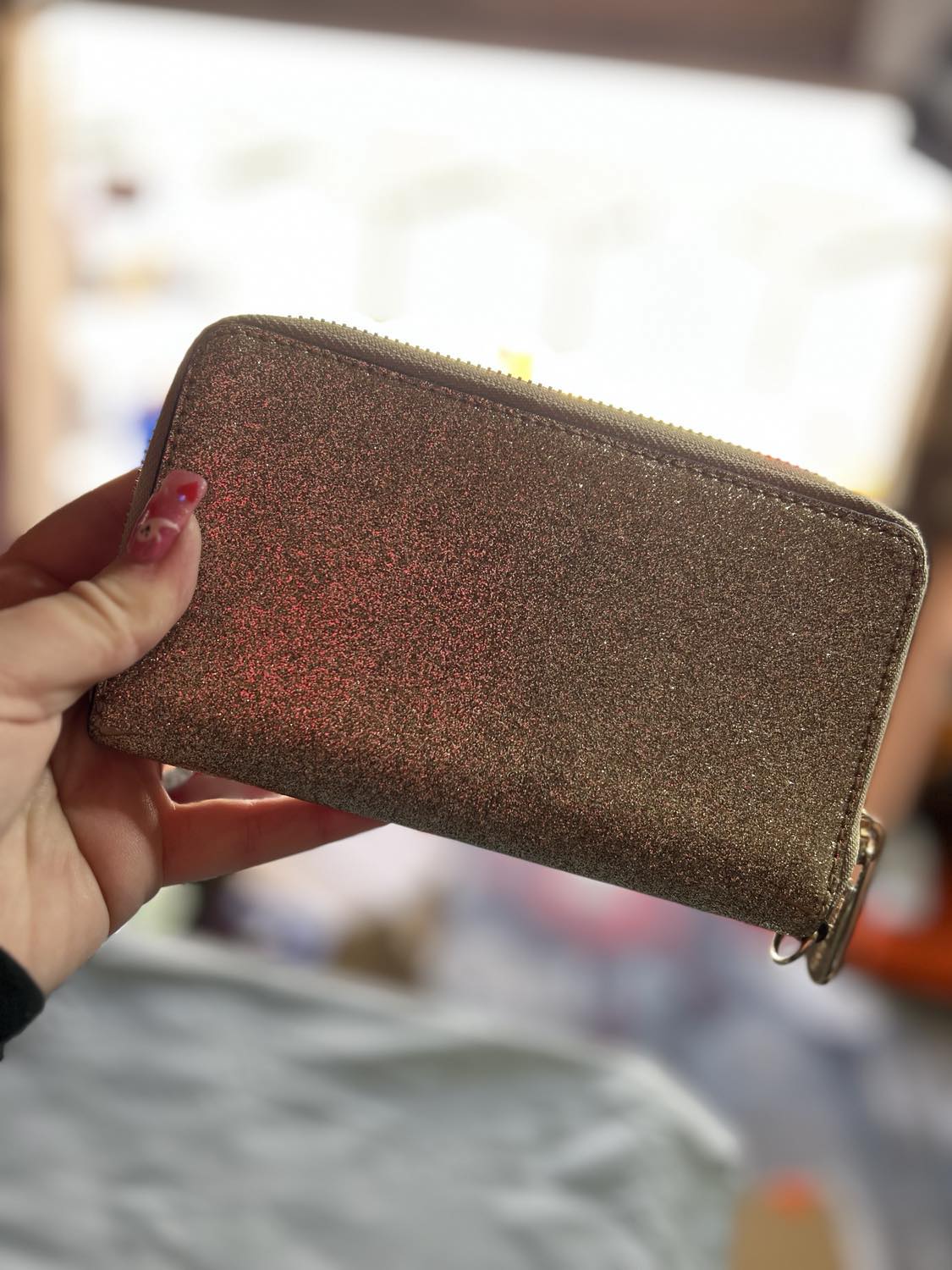 MK - Glitter Zip Wallet